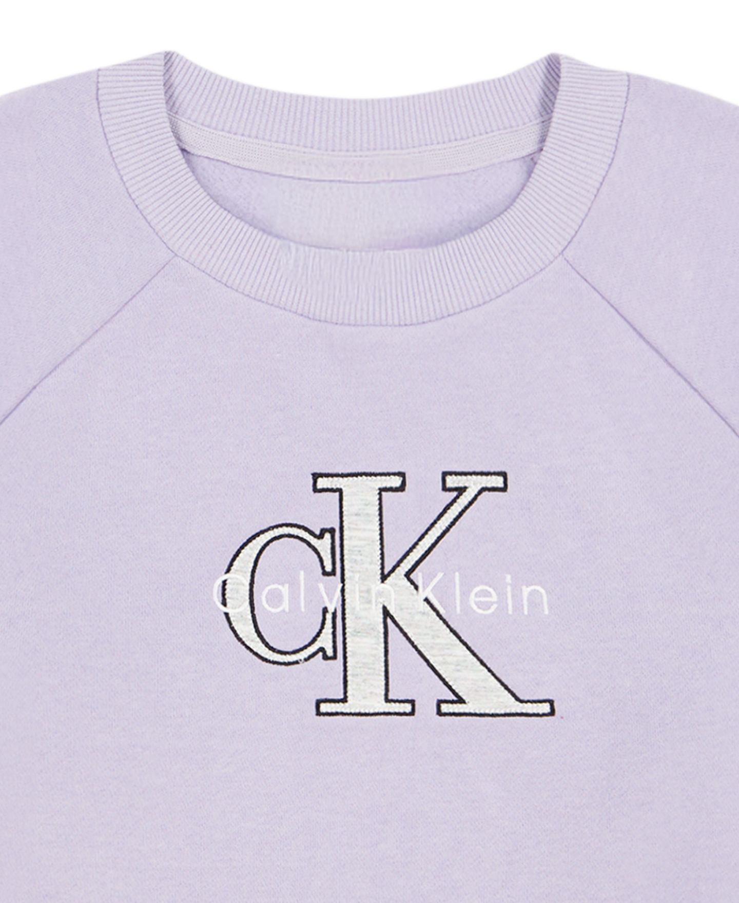 Толстовка Calvin Klein Logo Long-Sleeve для девочек, цвет: Орхидея — фото 3