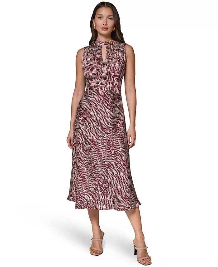 Women's Sleeveless Printed Midi Dress