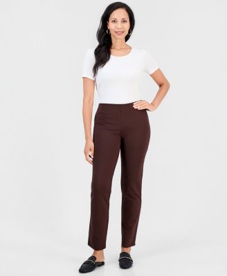 Women's Ponte-Knit Pull-On Ankle Pants