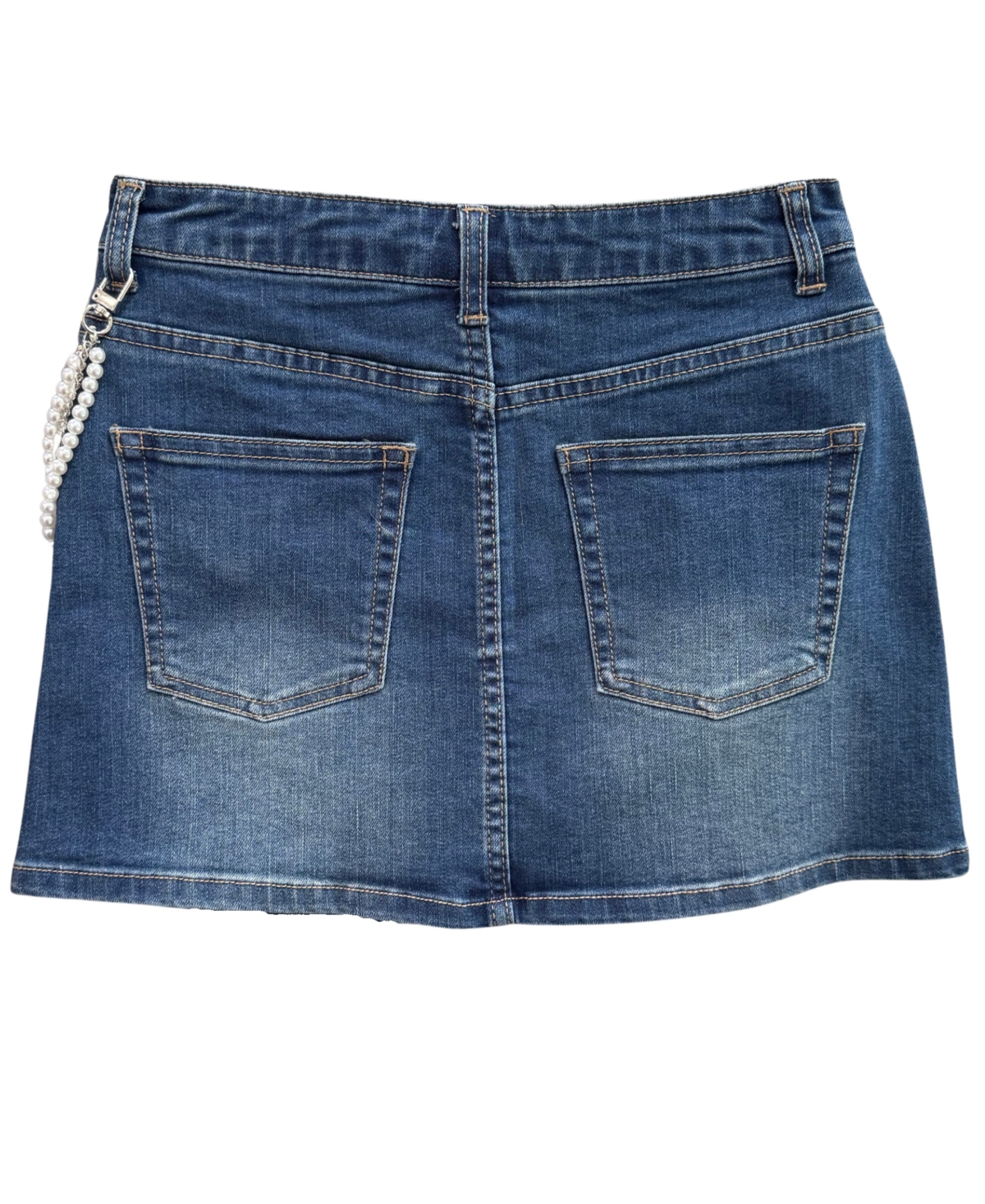 With Jules Girls' 7-16 Denim Chain Detail Mini Skirt
