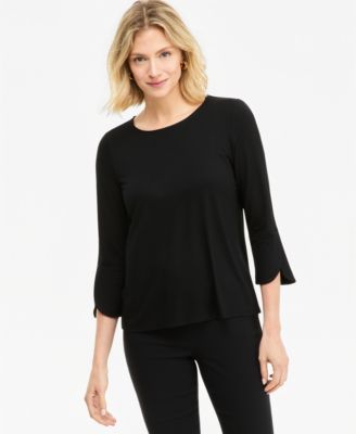 Women's 3/4-Length Tulip Sleeve Scoop Neck T-Shirt