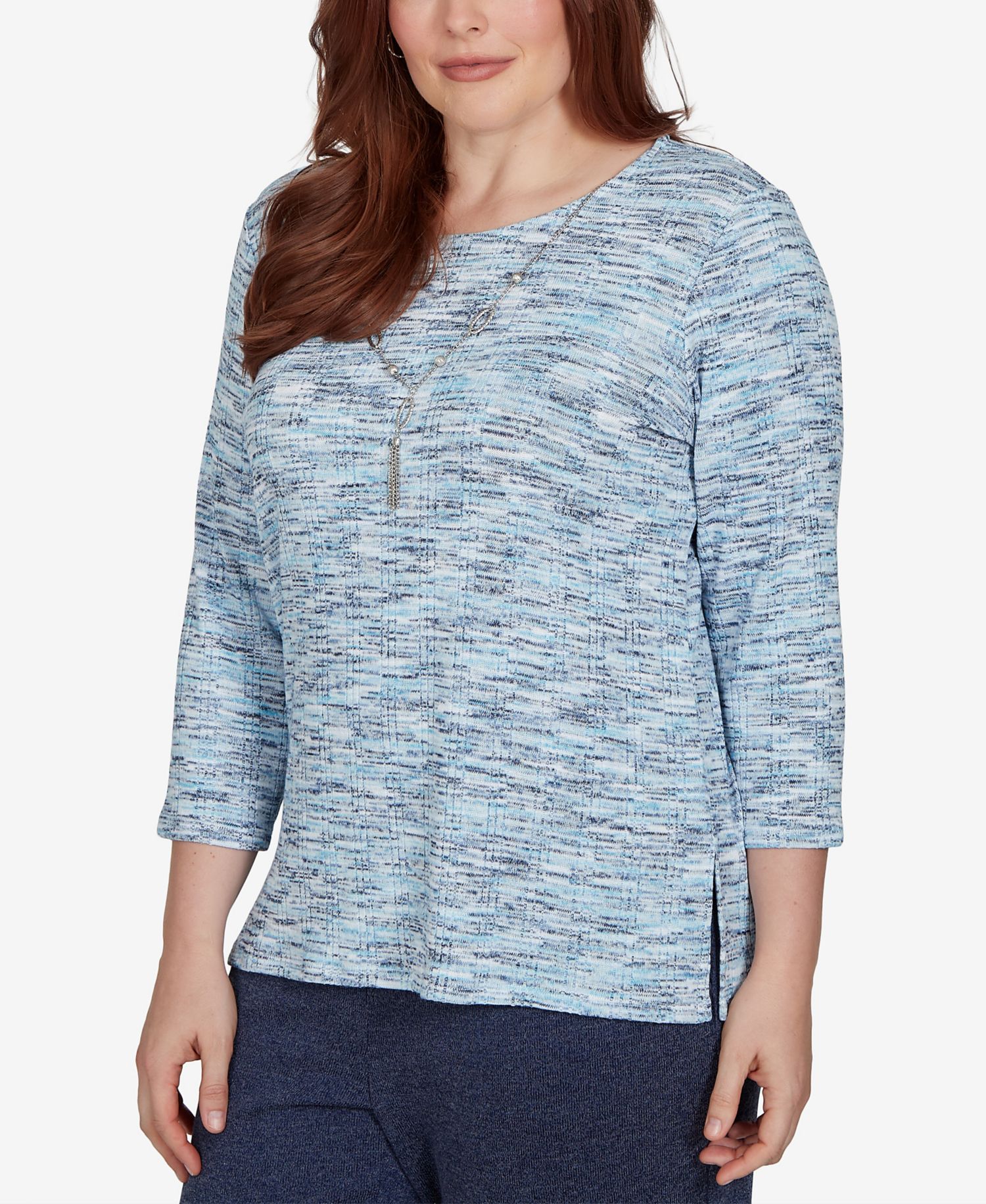Women's Space Dye 3/4-Sleeve Top