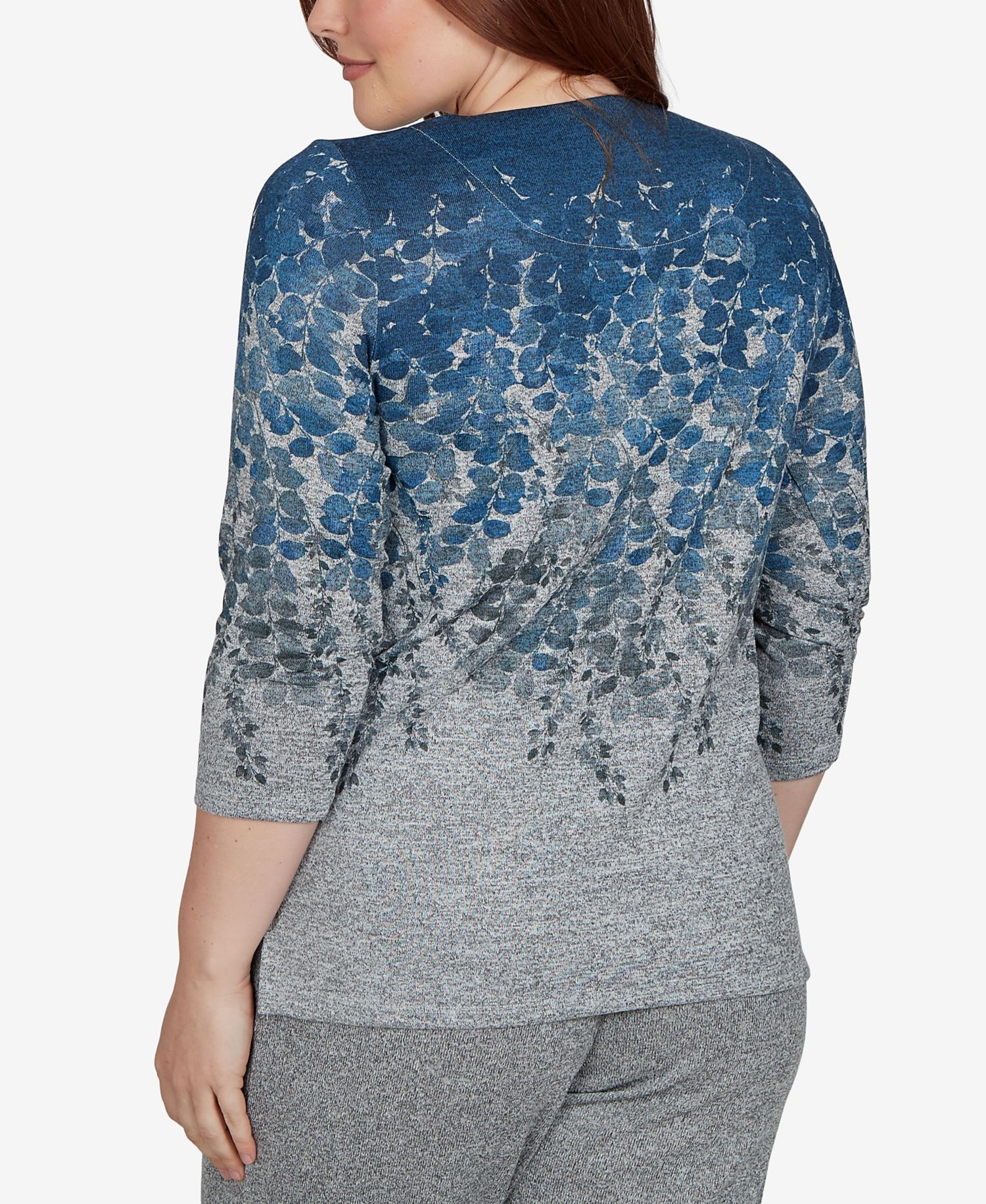 Women's Falling Leaves Pocket Knit Top