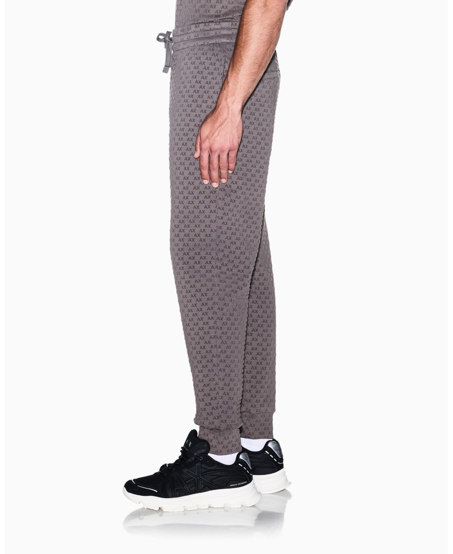 Men's Bonded Cotton Flocked All Over Logo Jogger