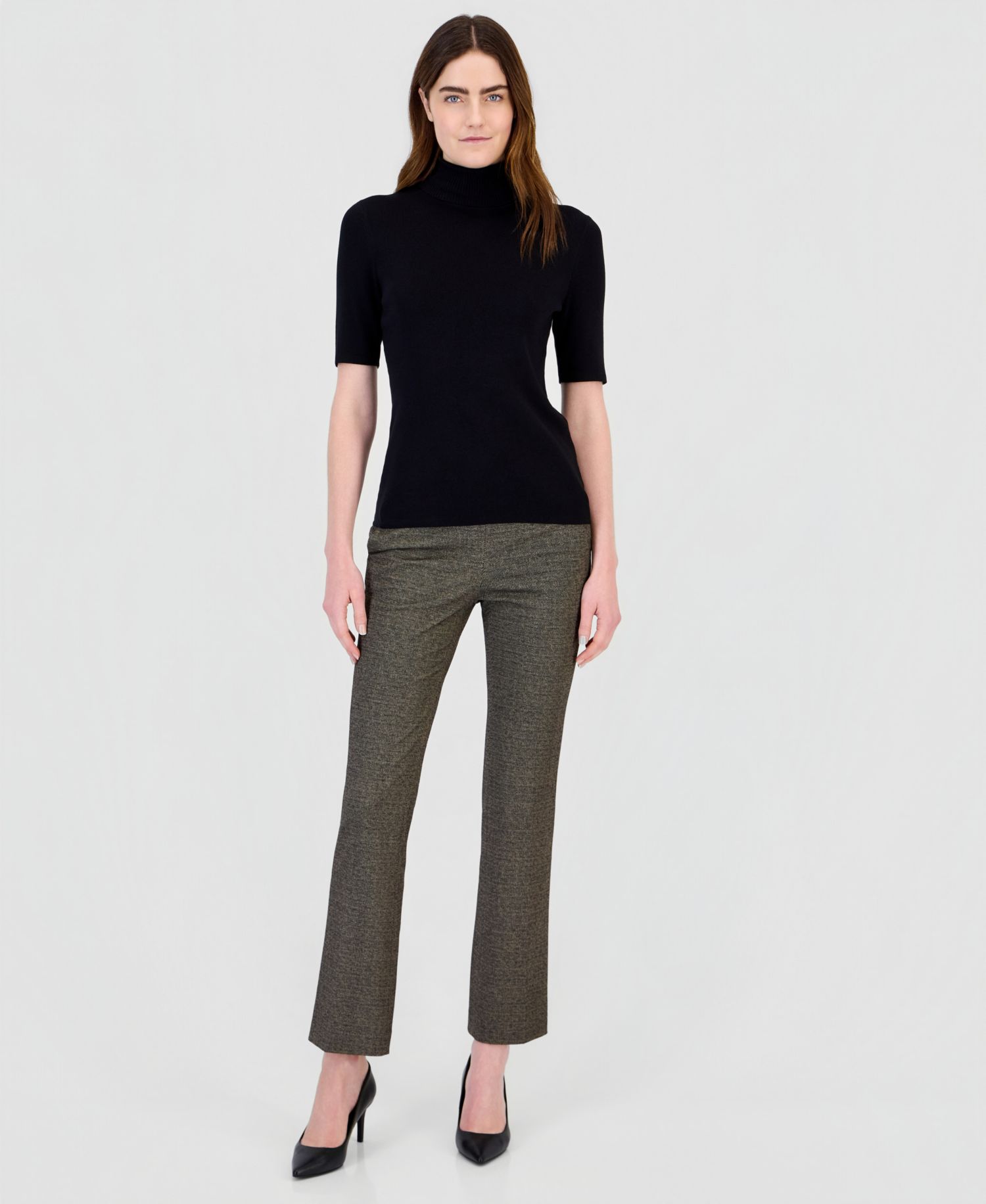 Women's Half-Sleeve Turtleneck Sweater