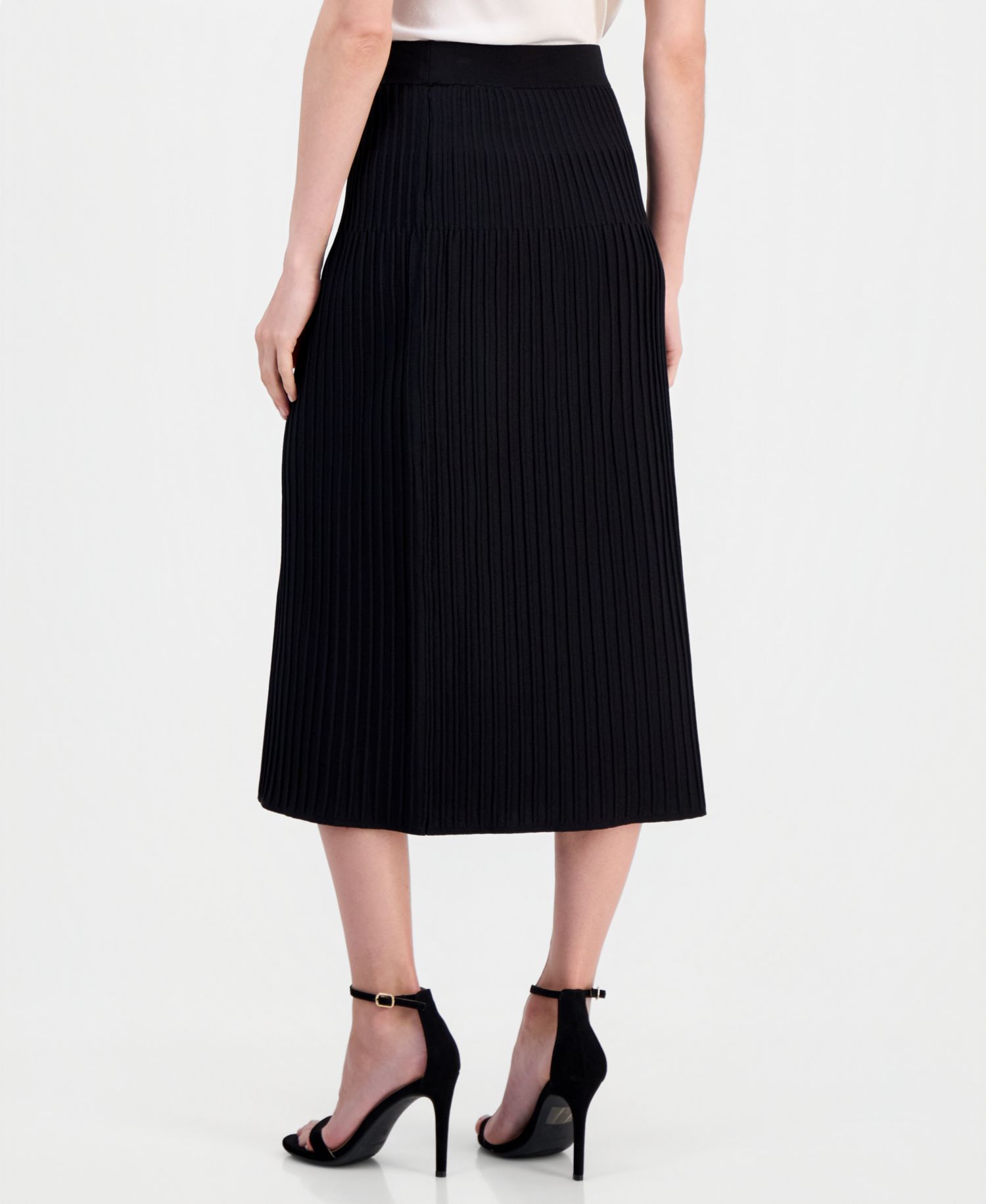 Women's Pull-On Pleated A-Line Sweater Skirt