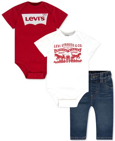 Levi's® 3-Pc. Bodysuits & Jeans Box Set, Baby Boys (0-24 months)