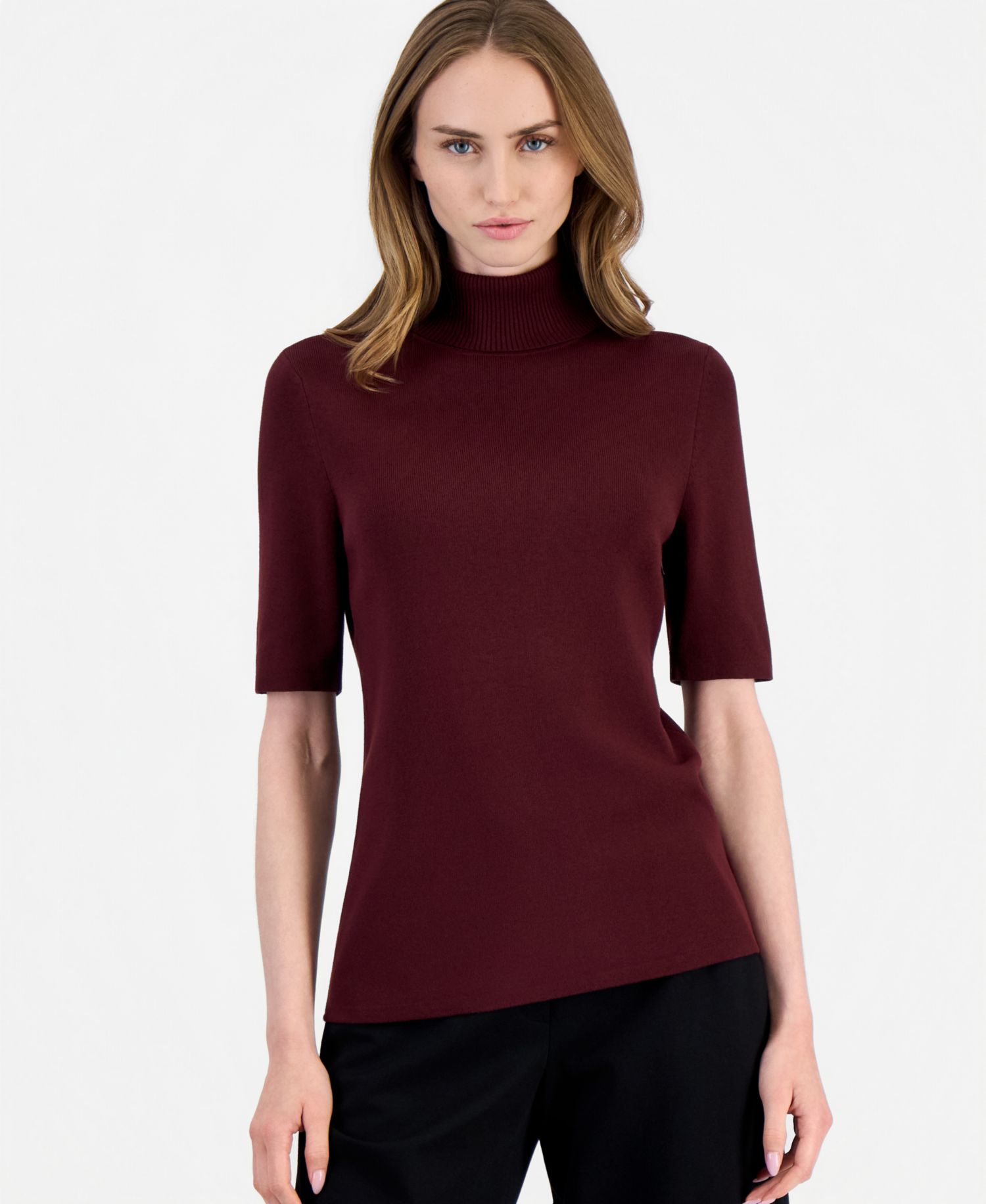 Women's Half-Sleeve Turtleneck Sweater