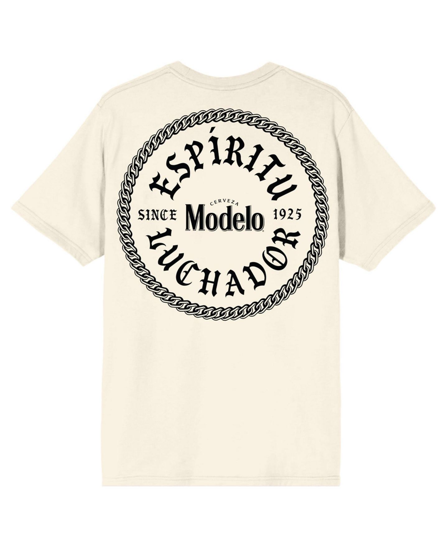 Мужская футболка Modelo Pablo Dier Signature Crew Neck Short Sleeve Natural T-shirt -XL, цвет: Молочно-белый — фото 9