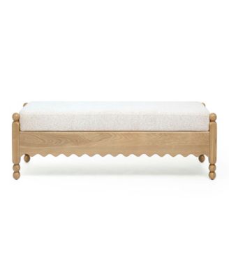 Thelma 55.9" Fabric Performance Basketweave Bench