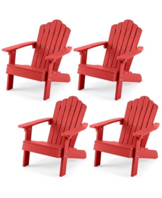  Kids Adirondack Chairs Tilted High Backrest Wide Armrests and Angled Seat