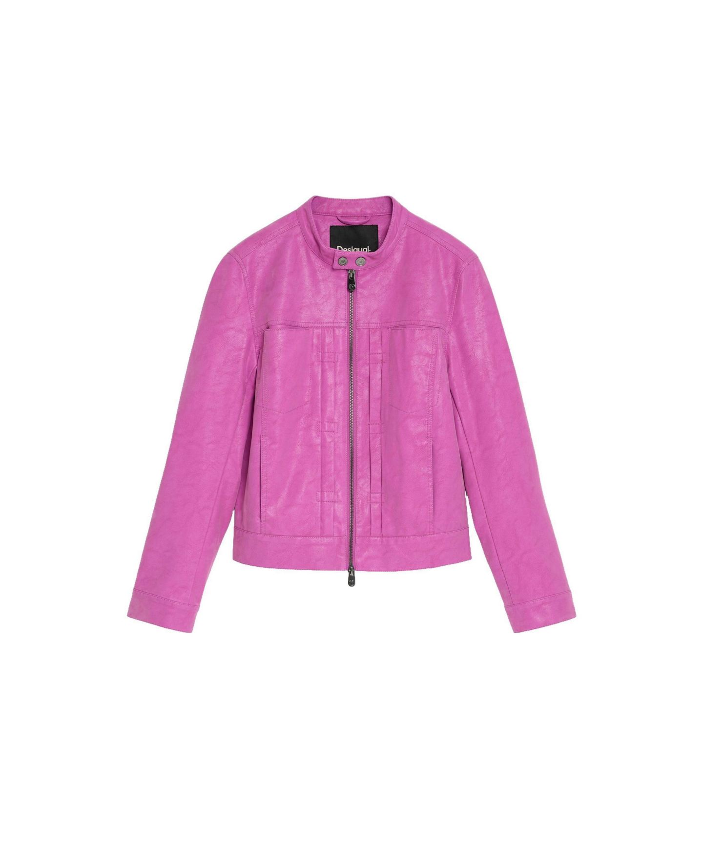 Женская куртка Desigual Short Faux Leather, цвет: Яркий фиолетовый — фото 5