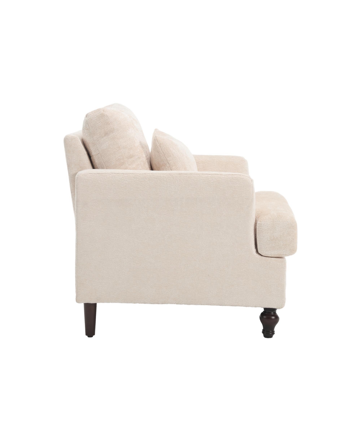 Clihome Modern Accent Chair Lounge for Living Room,Tufted Club Chair, Mid Century Arm Chairs with Studded,for Bedroom
