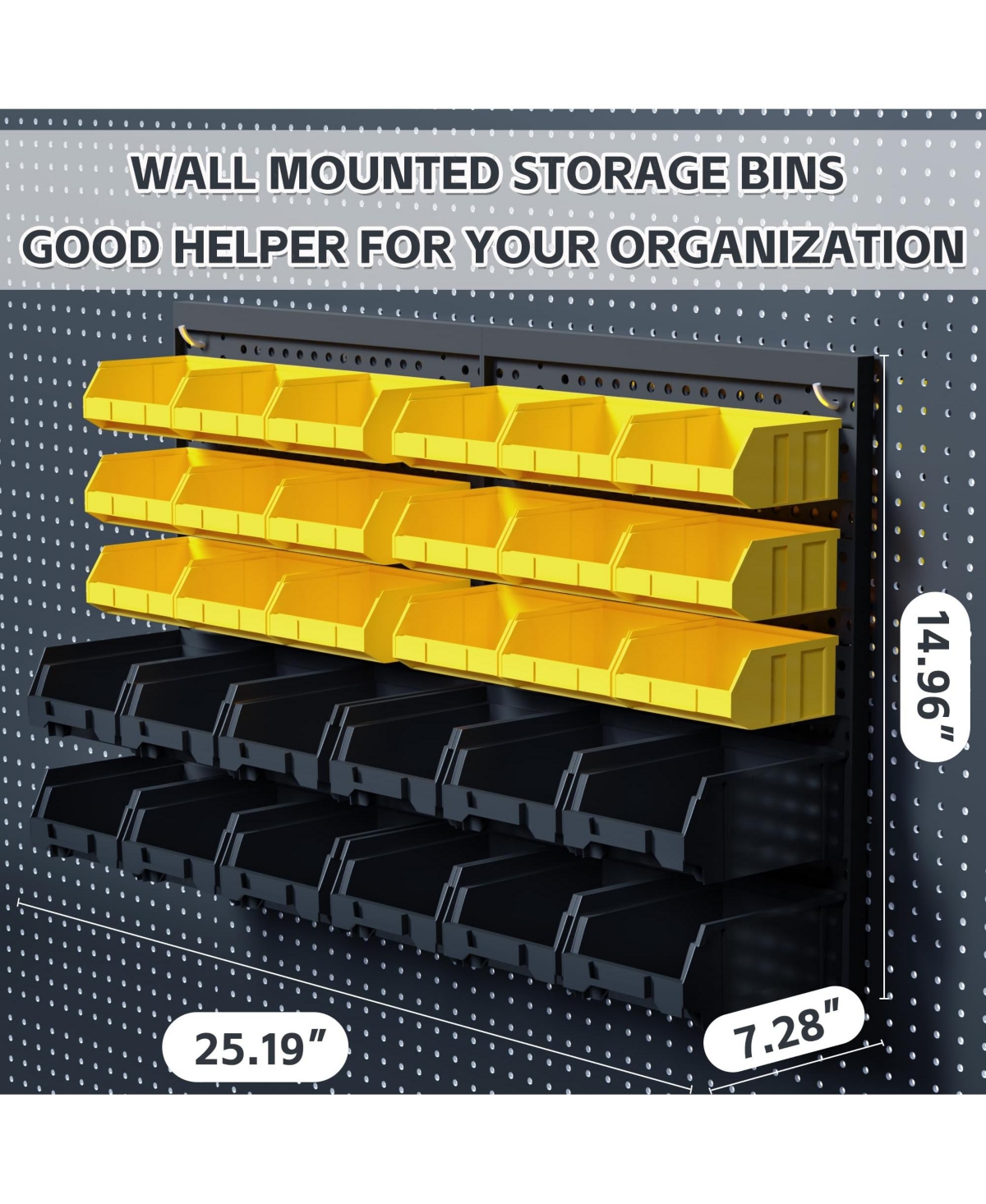 Xdovet Wall Mounted Plastic Tool Organizer Hardware Storage Box