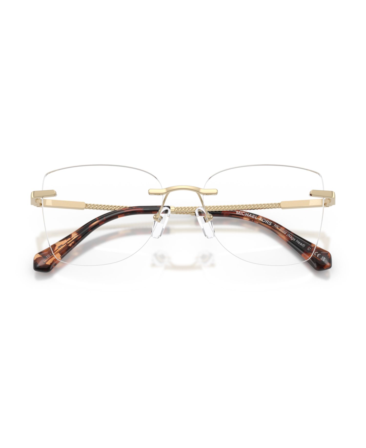 Woman Square Metal MK3099 Nags Head Eyeglasses