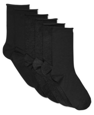 Women's 6 Pack Roll-Top Trouser Socks