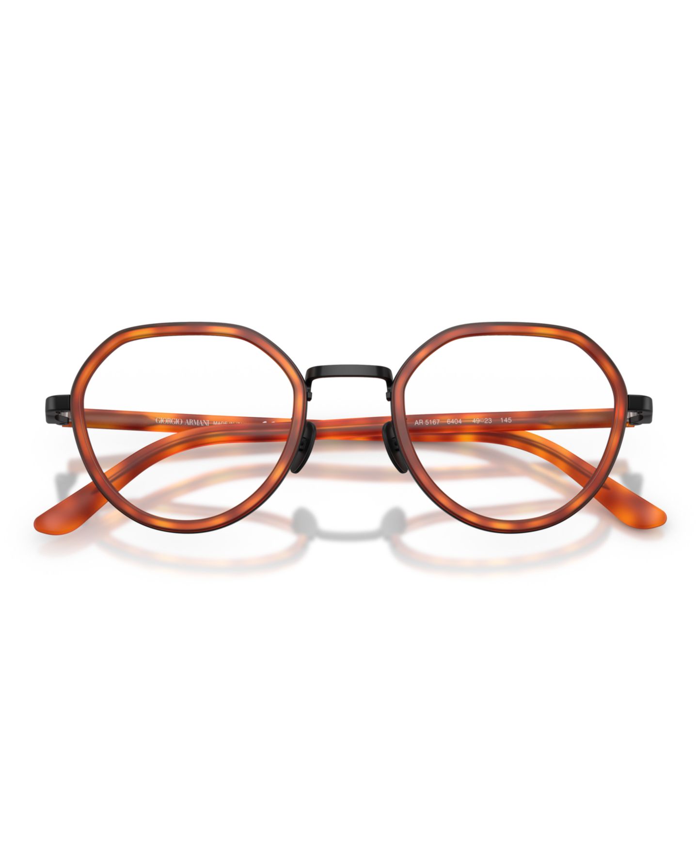 Мужские очки Giorgio Armani Man Round Metal AR5167 Eyeglasses, цвет: Коричневый — фото 6