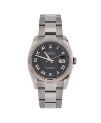Oyster Perpetual Datejust Automatic Watch in Stainless Steel and White Gold 36mm