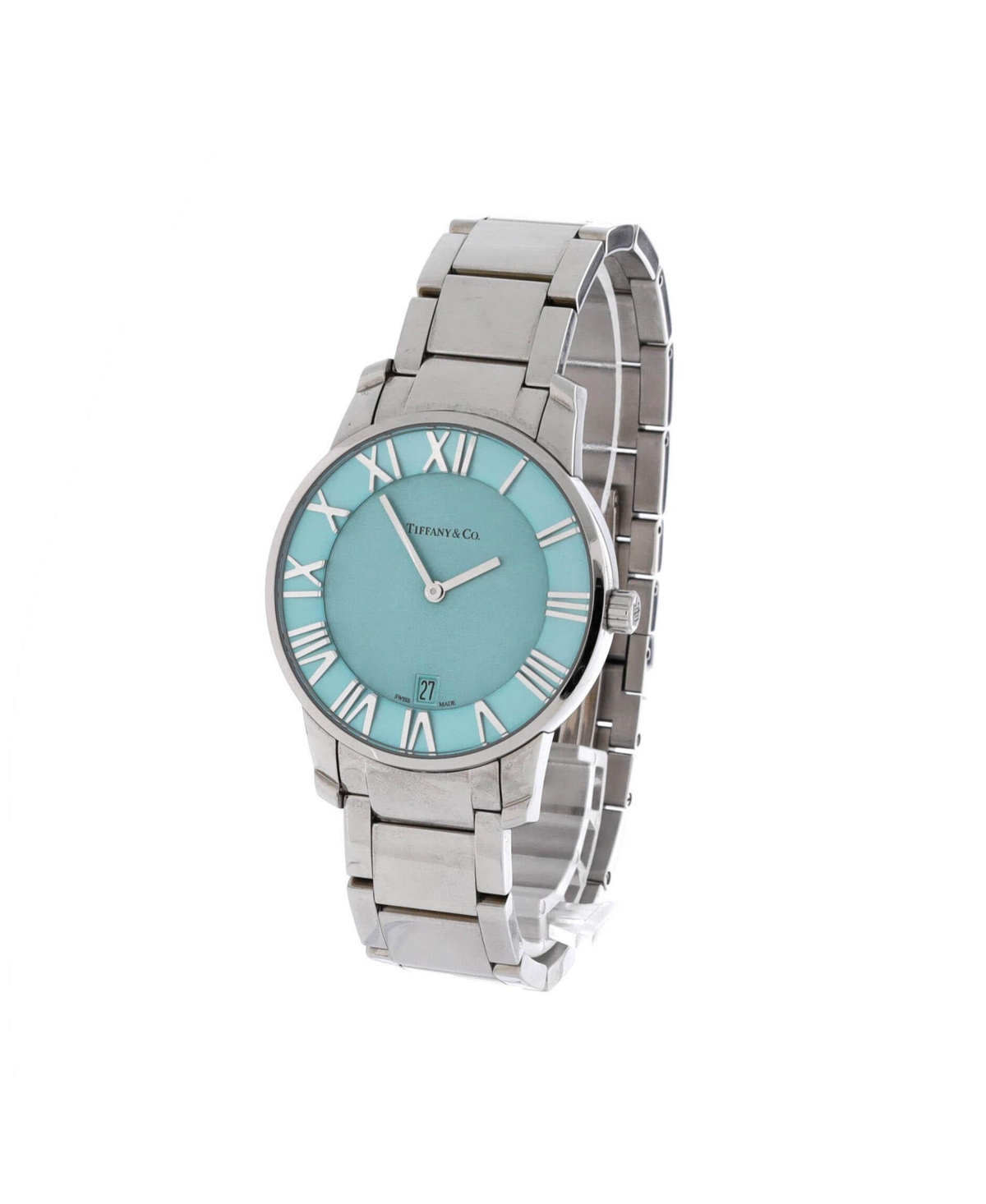 Pre-Owned Tiffany and Co Atlas 2-Hand Quartz Watch in Stainless Steel 37mm