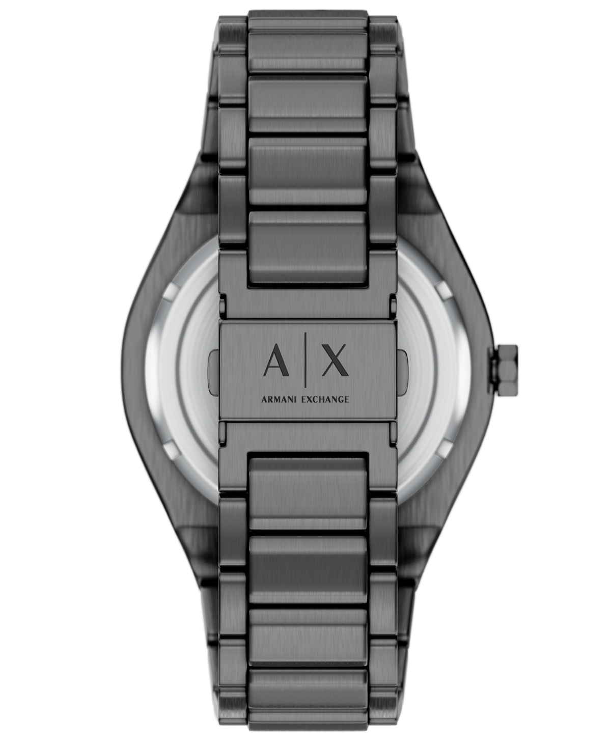 Armani Exchange Men's Sync Quartz Day-Date Gunmetal Stainless Steel Watch 42mm
