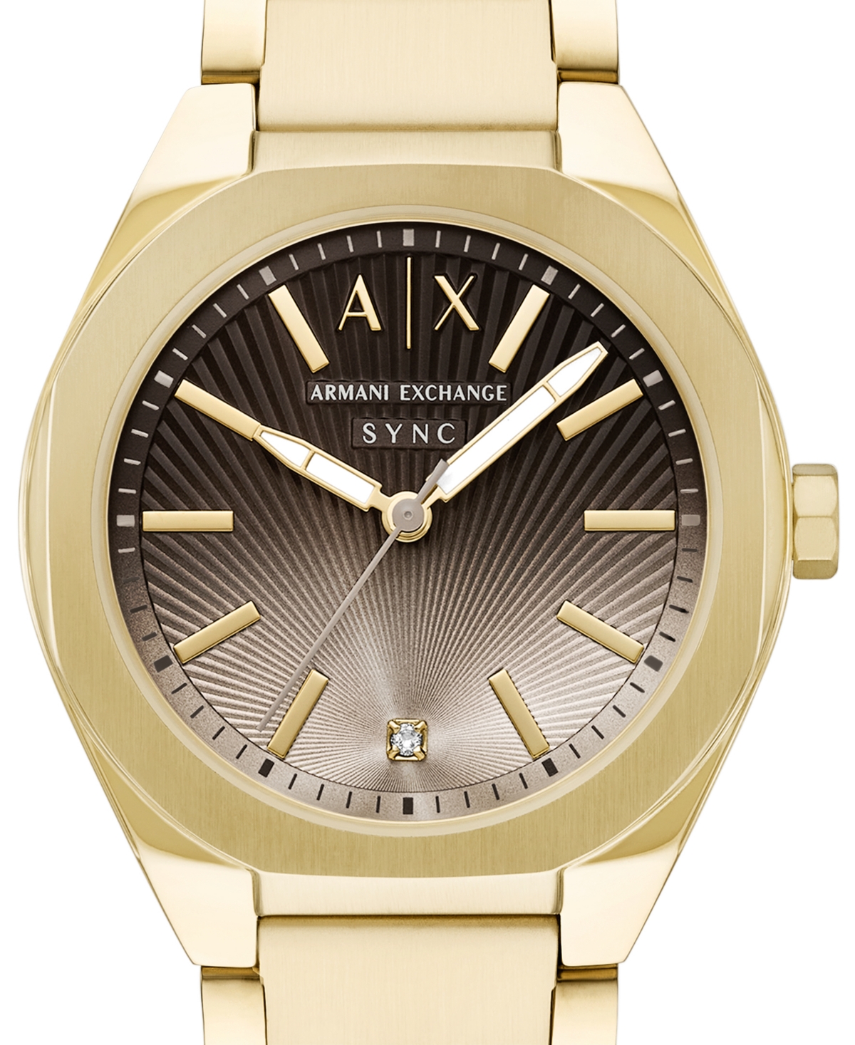 Armani Exchange Women's Sync Quartz Gold Stainless Steel Watch 36mm