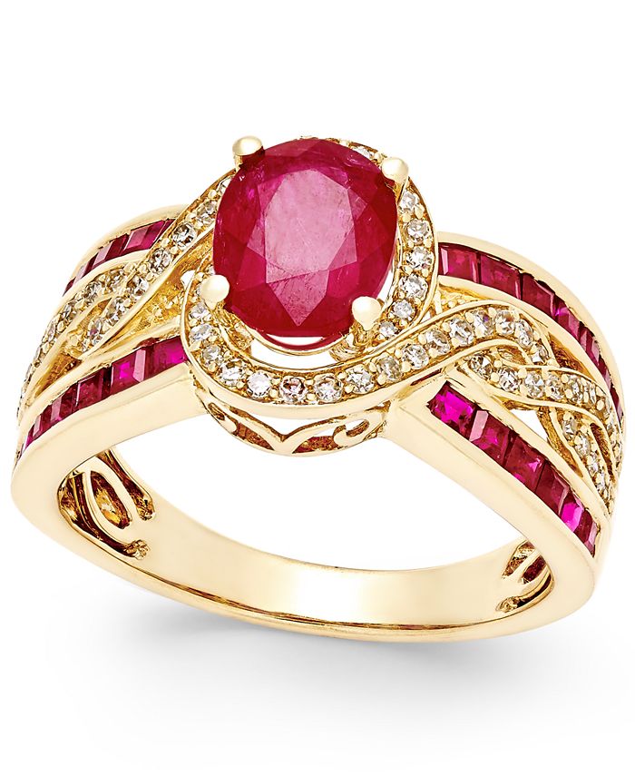 Macy's ruby and diamond ring outlet