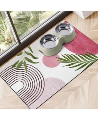 Super Absorbent Non-Slip Pet Feeding Mat Quick Dry Floor Protector