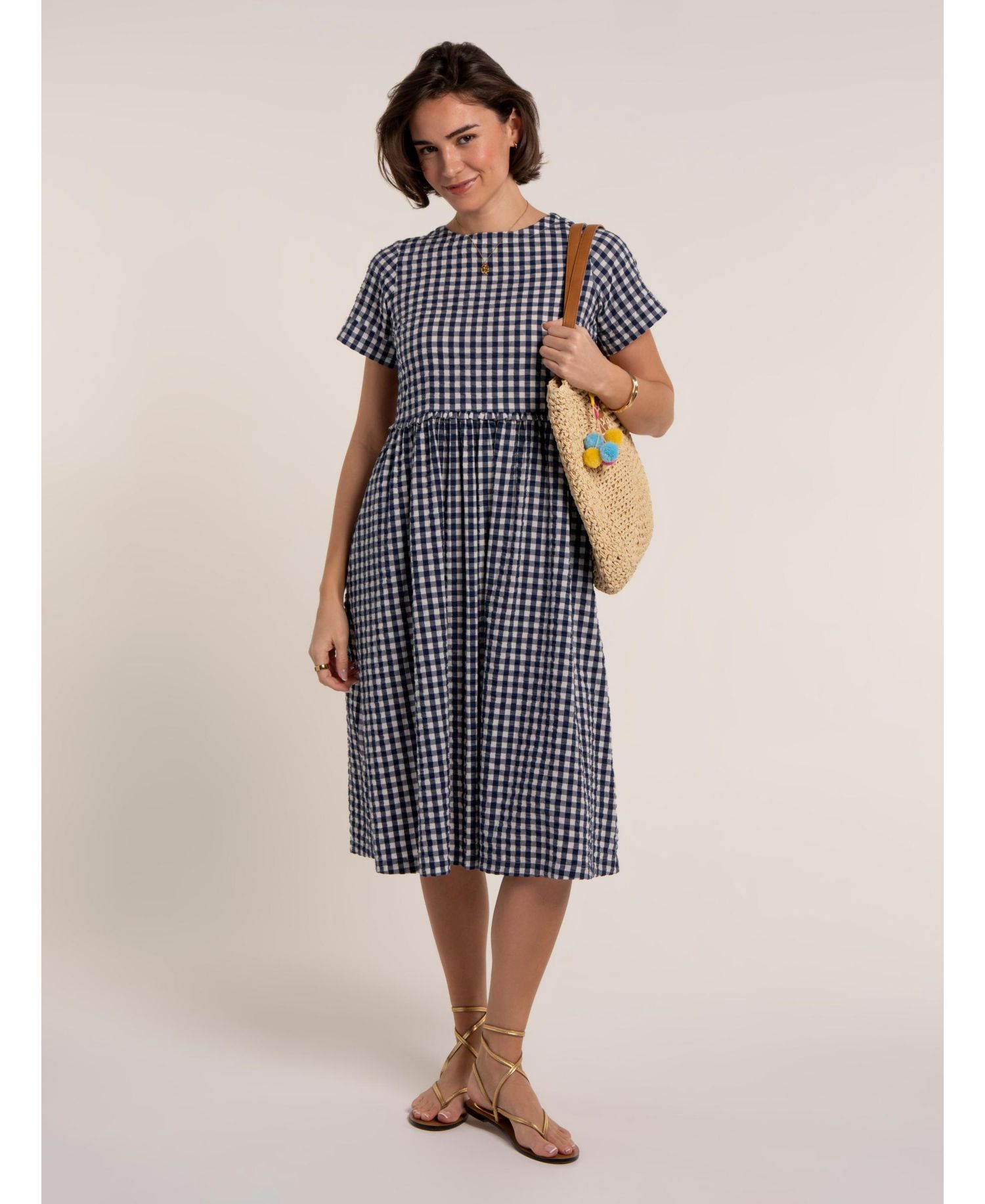 Women's Perla Gingham Midi Dress