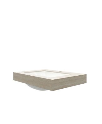 30 Inch Roma Travertine Pattern Sintered Stone Countertop with Undermount Ceramic Basin One Pre Drilled Faucet Hole No Cabinet
