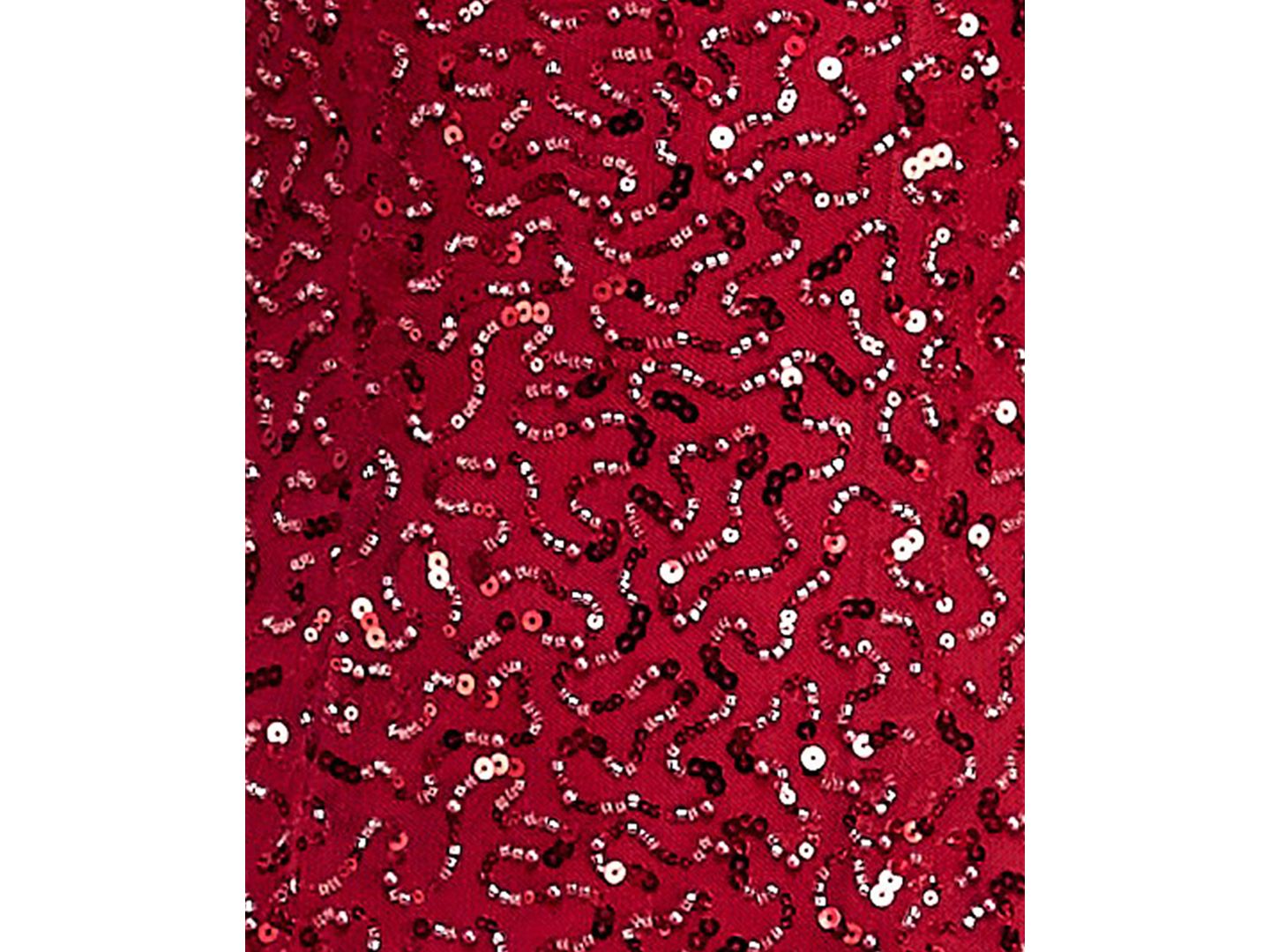 Женское платье Alex & Sophia Juniors' Square Neck Bead & Imitation Pearl Detail Sequin Dress with Feather Hem, цвет: Красный — фото 6