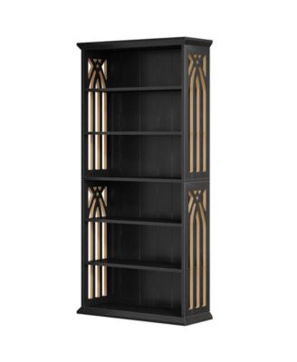 75 Inch Bookshelf with 6 Storage Shelves for Home Office