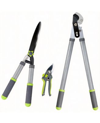 Garden Loppers Pruning Shears Hedge Clippers Set Branch Action Tree Trimmer Heavy Duty