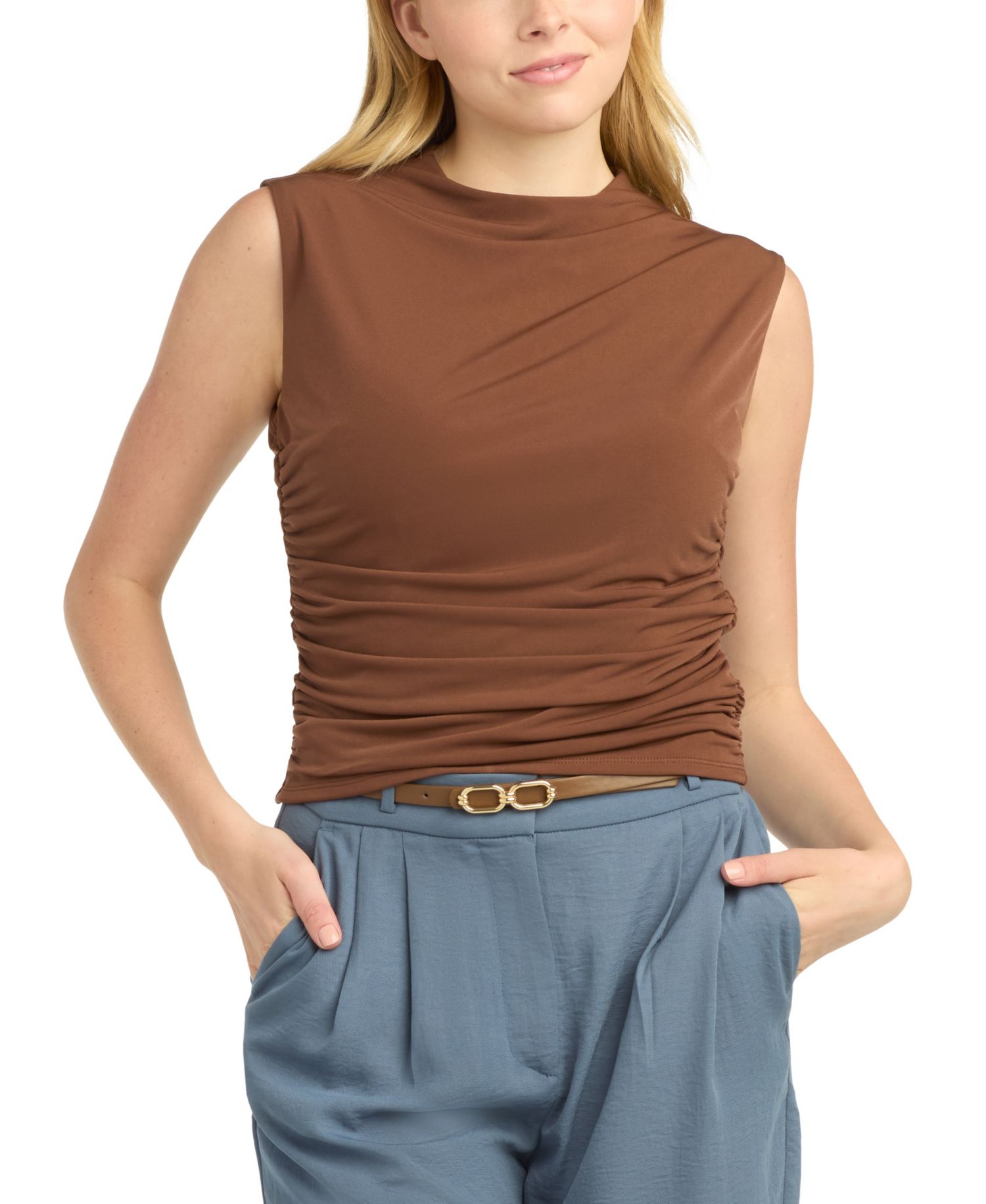 Juniors' Crewneck Tank Top