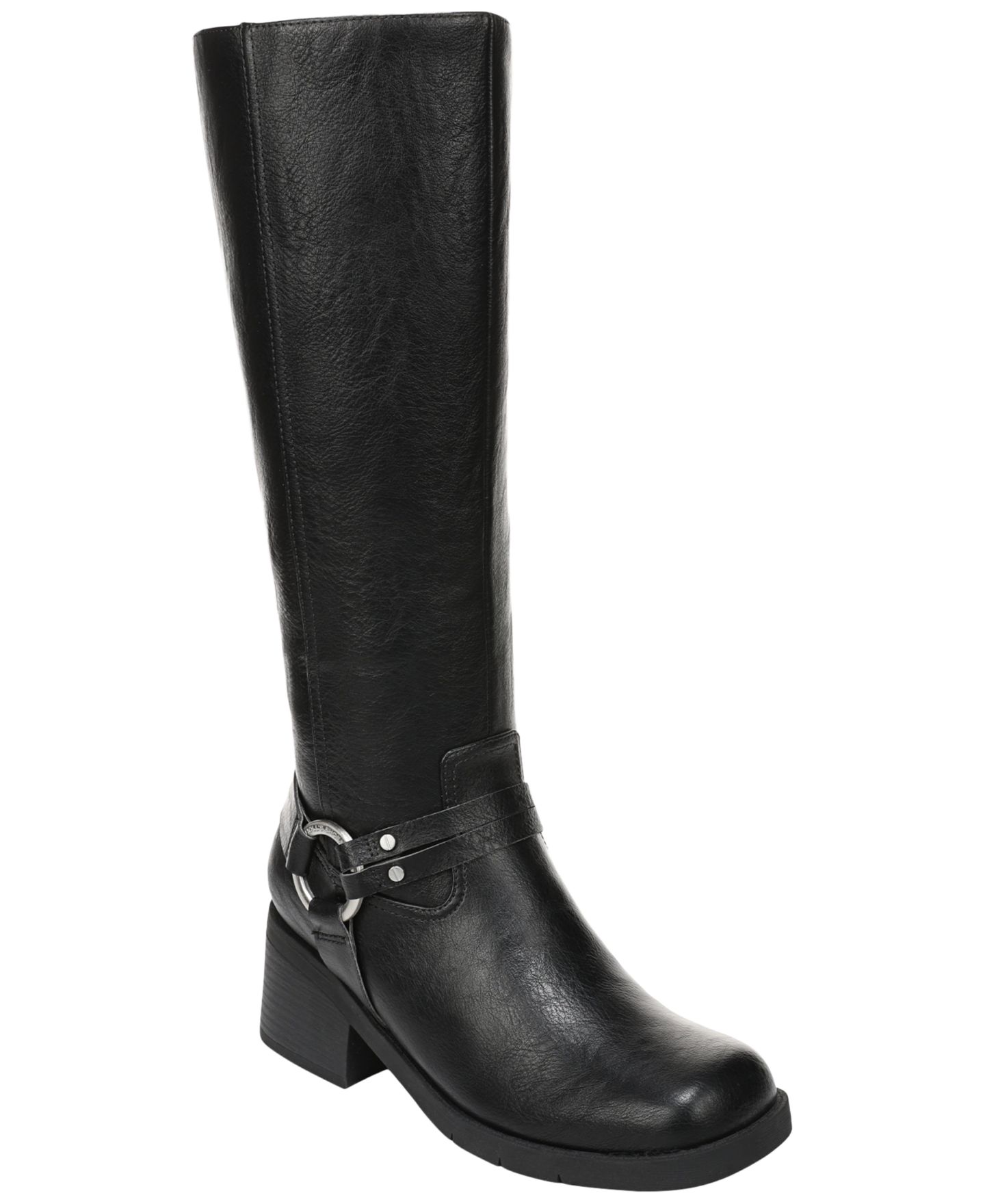 Женские ботинки Dr. Scholl's Joplin West Wide-Calf Rugged Tall, цвет: Чёрная искусственная кожа — фото 1