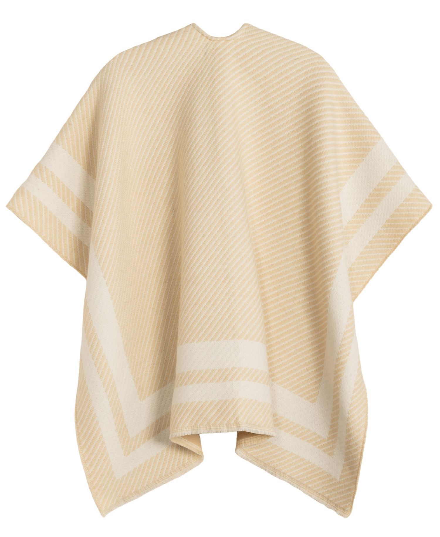 Woven Twill Border Ruana