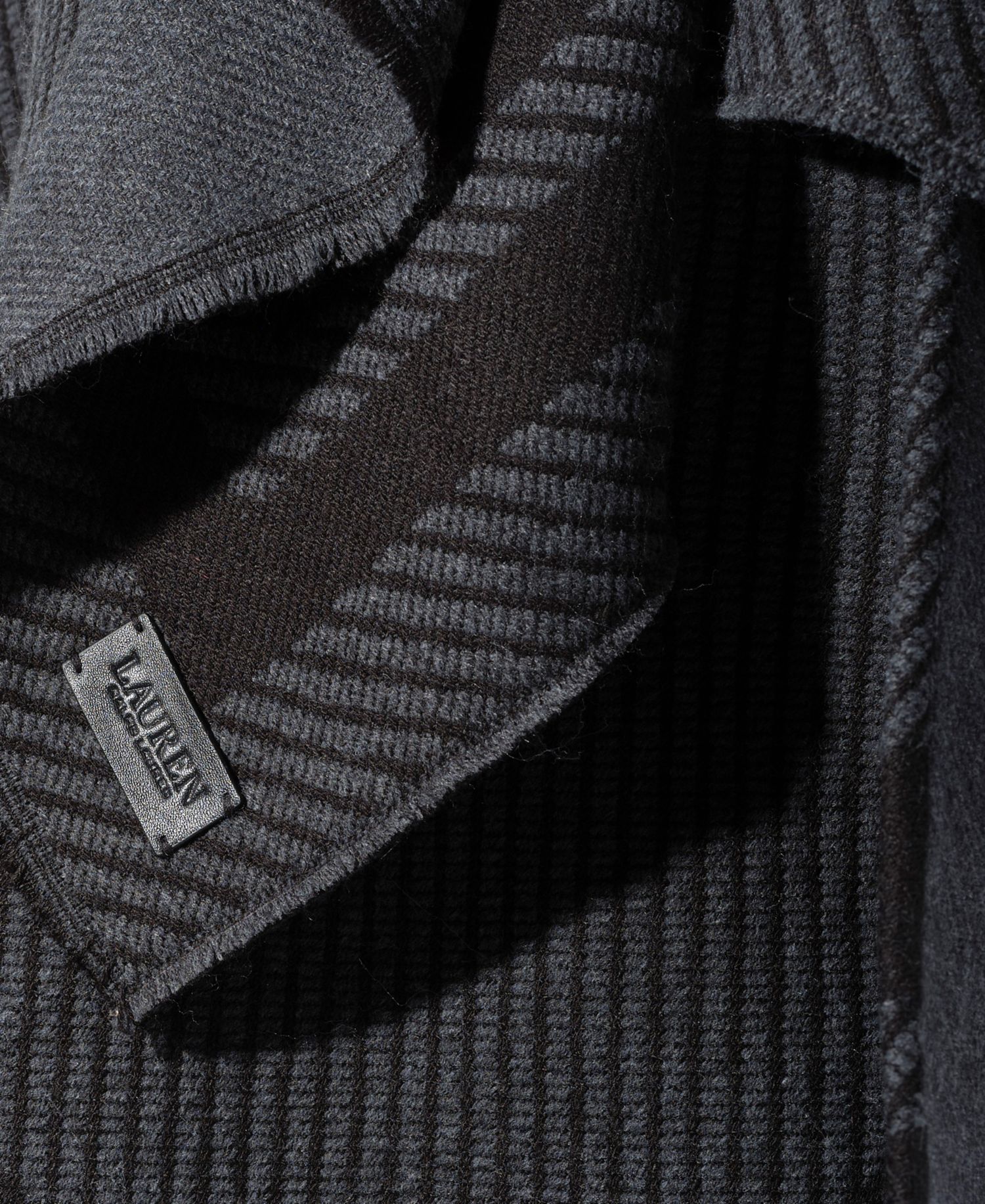 Woven Twill Border Ruana