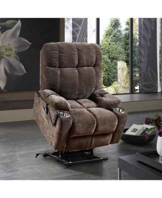 Dual Motor Power Lift Recliner Chair for Elderly Infinite Position Lay Flat 180degree(s) Recliner with Heat Massage