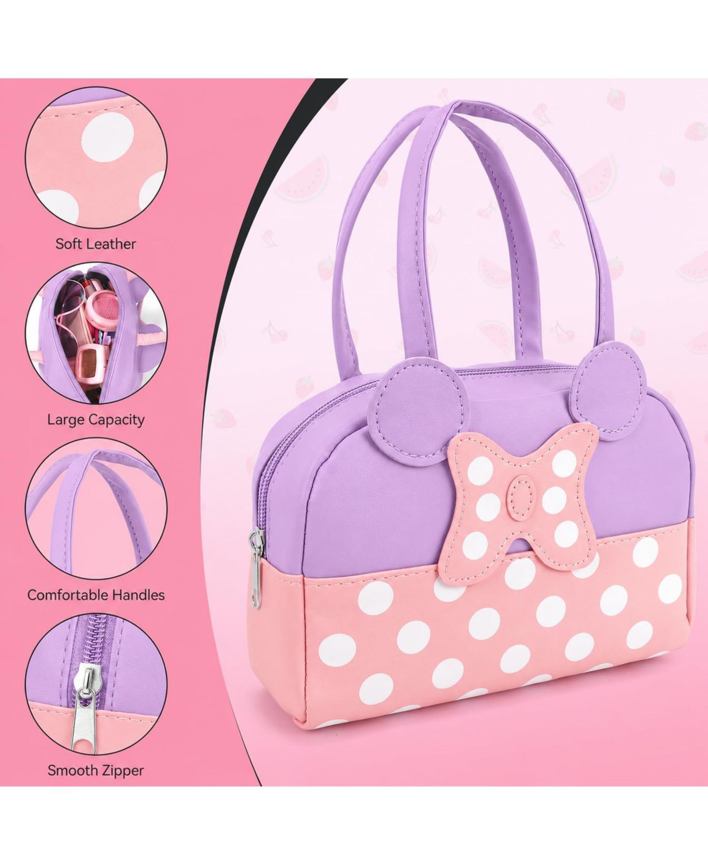 Детский игровой набор GNUADZ Princess Makeup 11-Piece Playset, Ages 5+, цвет: Фиолетовый — фото 3
