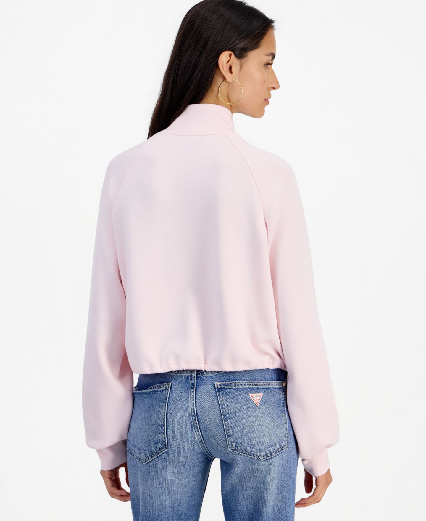 Женская толстовка Tinseltown Juniors' Half-Zip Scuba, цвет: Ballet Slipper — фото 3