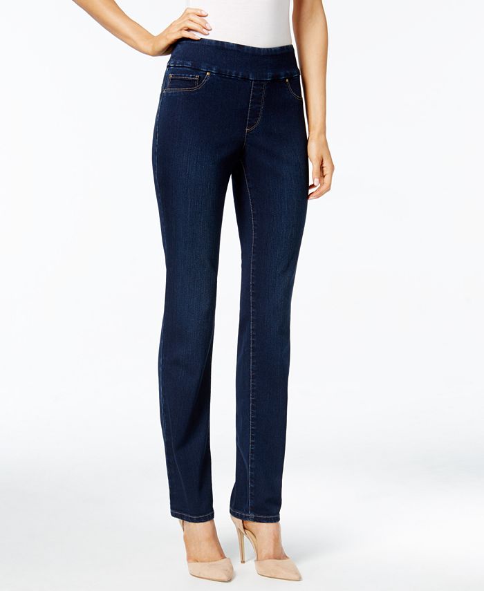 Charter Club Cambridge Pull-On Slim-Leg Jeans, Created for Macy's - Macy's