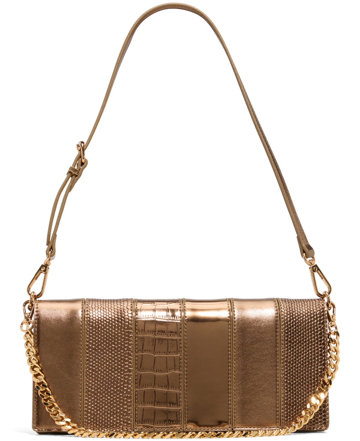 Aldo Thaleaa Small Shoulder Handbag In Mix Mat Bronze