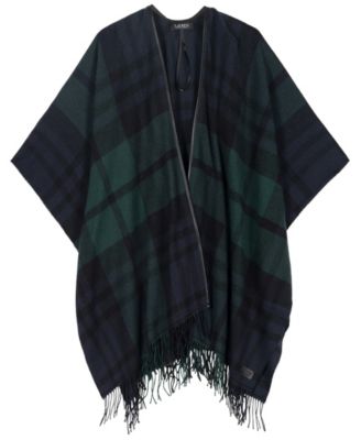 Plaid Fringe Ruana