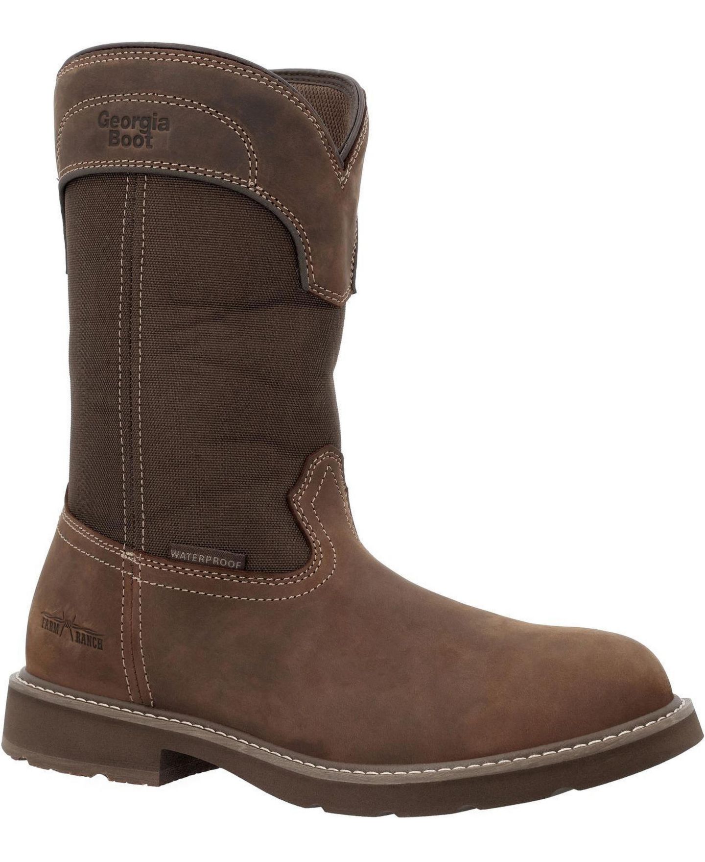 Мужские ботинки GEORGIA BOOT Core 37 Farm and Ranch Round Toe Pull-On, цвет: Рыжевато-коричневый — фото 1