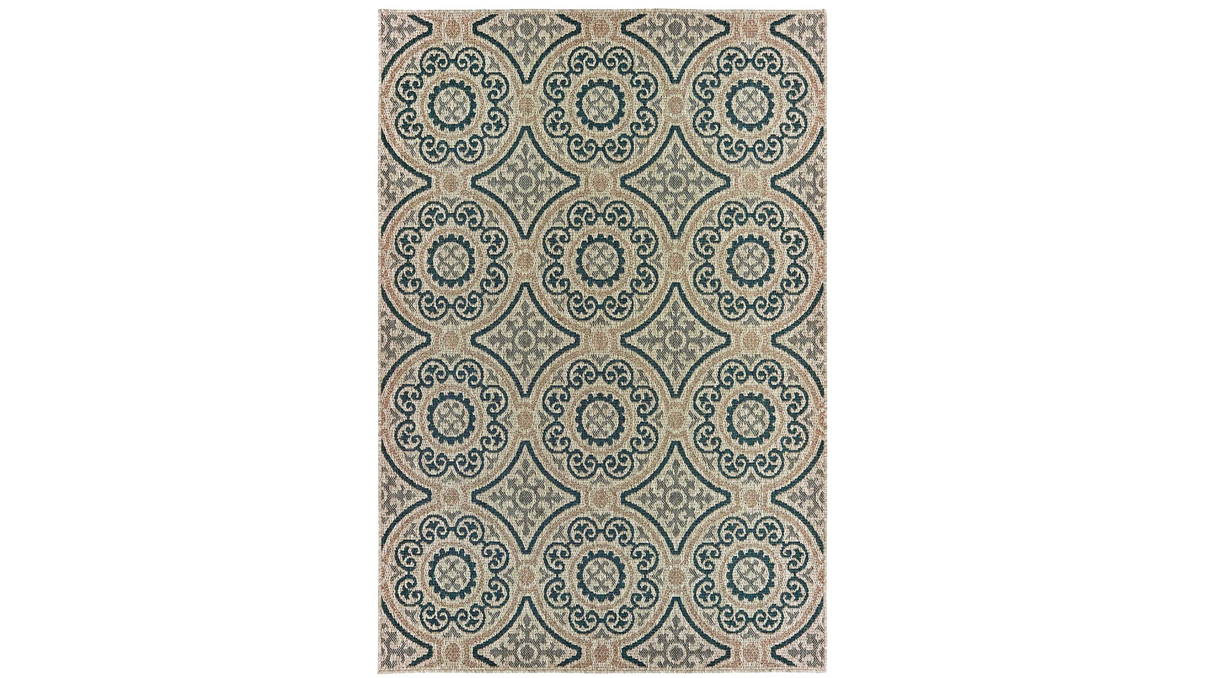Oriental Weavers Latitude 609 Gray 6'7" x 9'2" Outdoor Area Rug