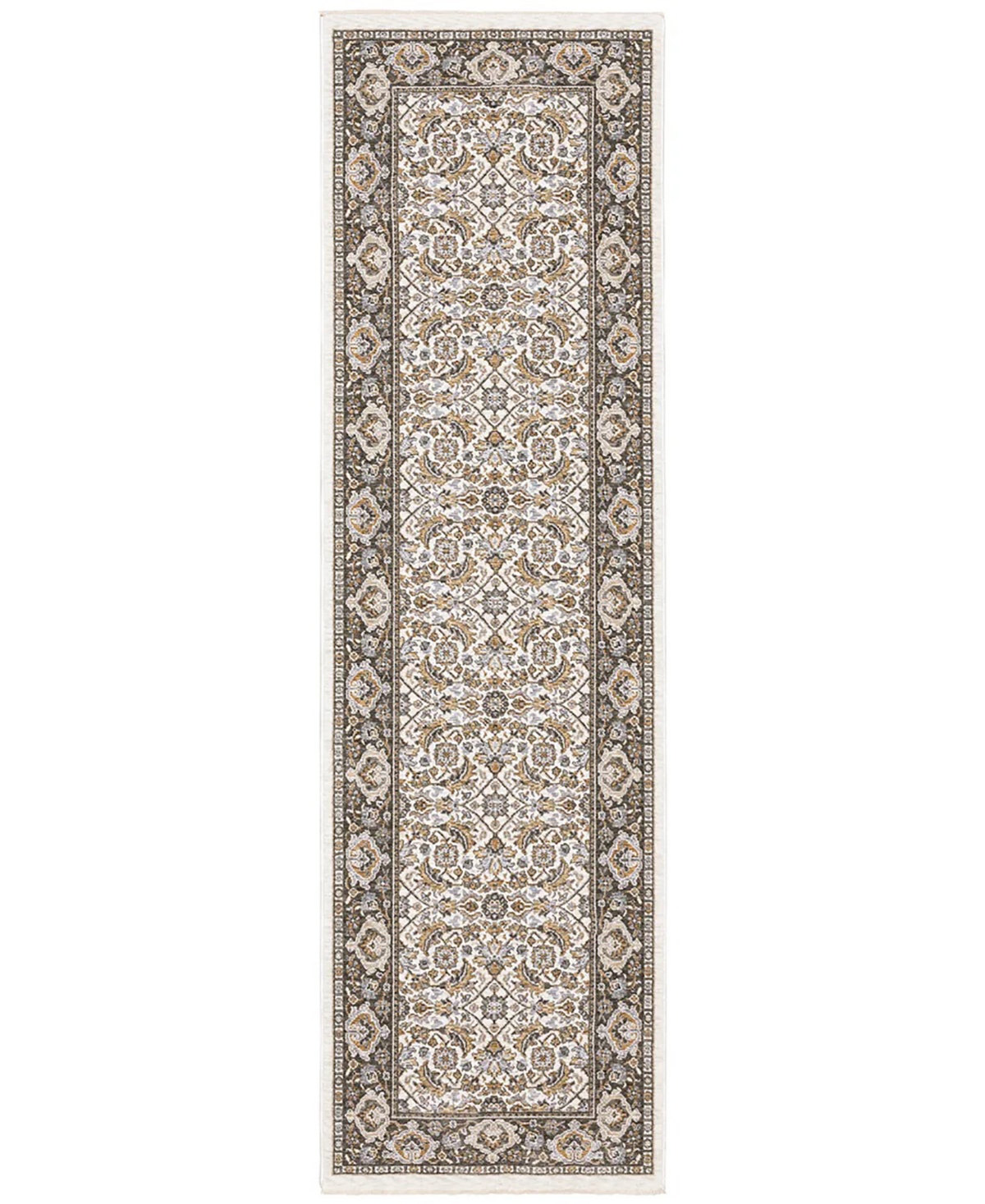 Oriental Weavers Maharaja 2061N Ivory and Gray 2'3" x 7'6" Runner Rug