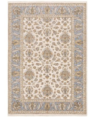 Maharaja 5091Z Ivory and Blue 6'7" x 9'6" Area Rug