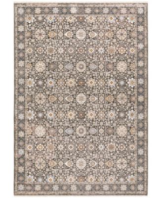 Maharaja 71W Gray and Ivory 3'3" x 5' Area Rug