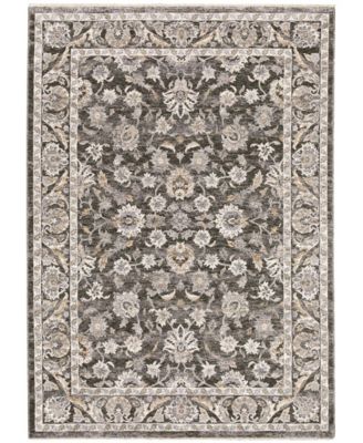 Maharaja 70E Gray and Ivory 6'7" x 9'6" Area Rug