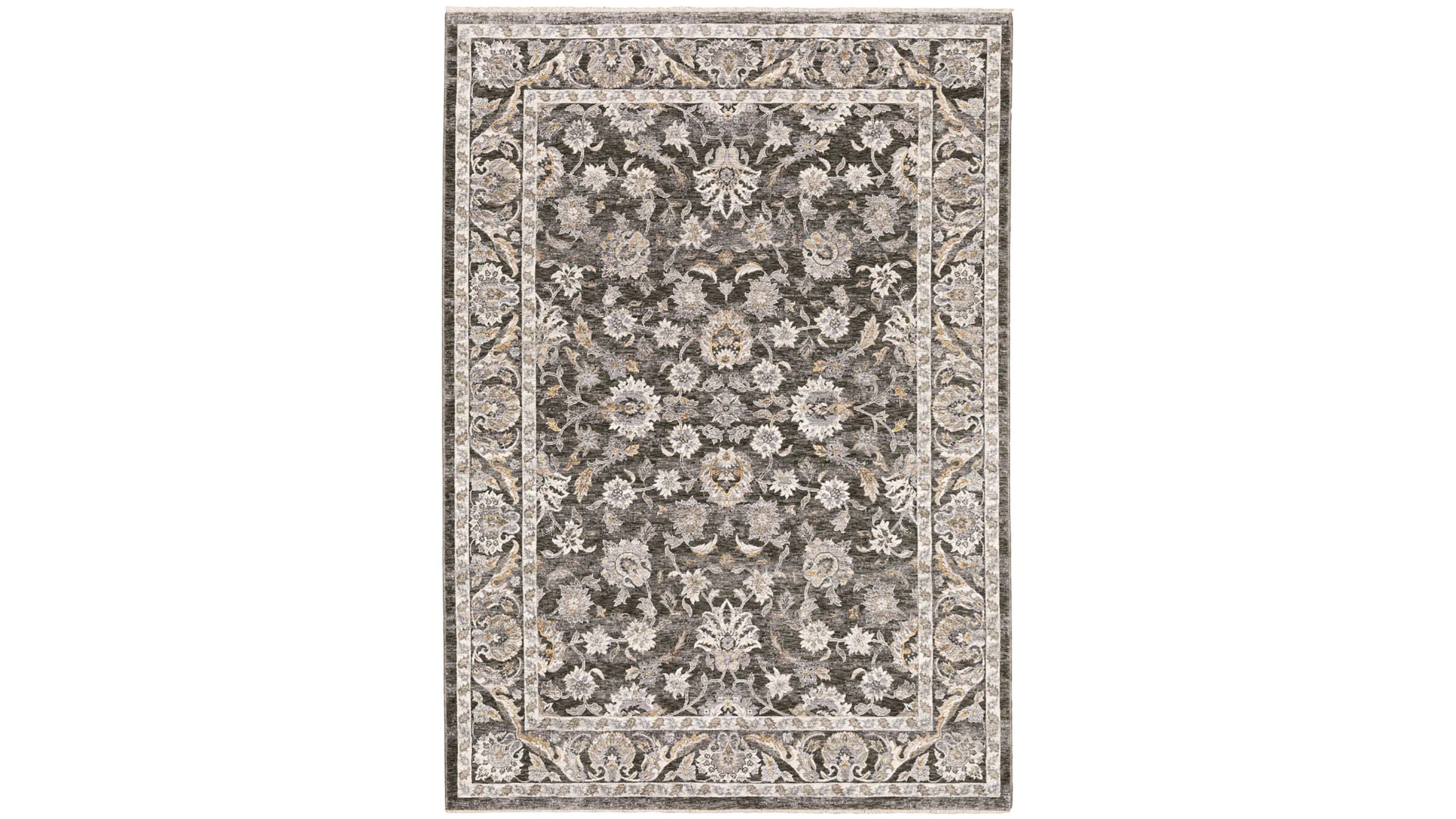 Oriental Weavers Maharaja 70E Gray and Ivory 6'7" x 9'6" Area Rug