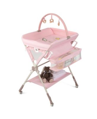 Baby Changing Table with Storage Bag Foldable Nursery Organizer